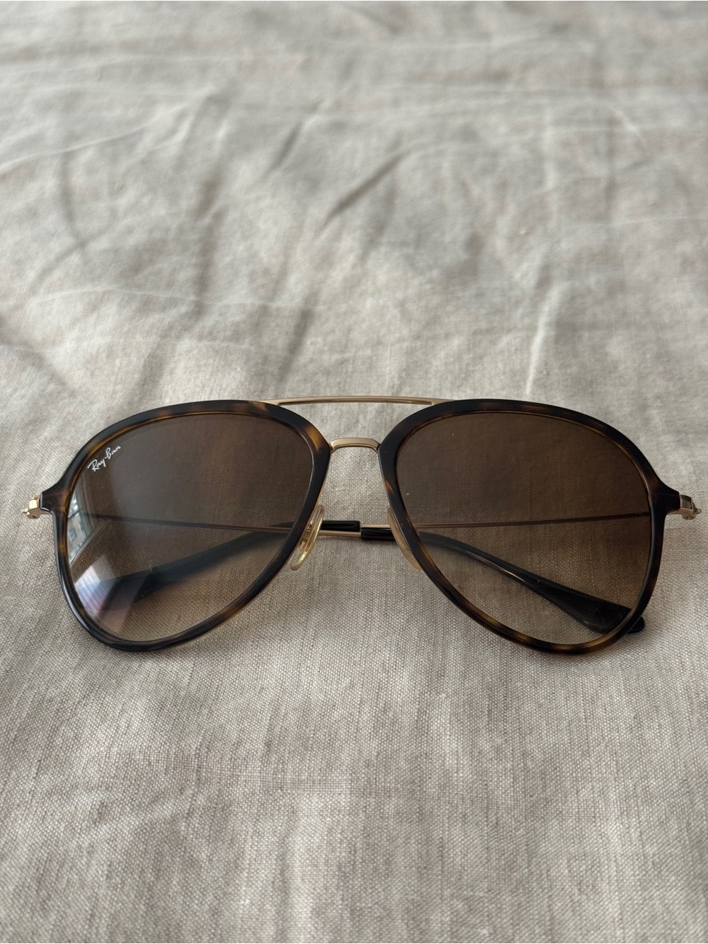 Ray-Ban Aviator Sunglasses Tortoise Shell Brown